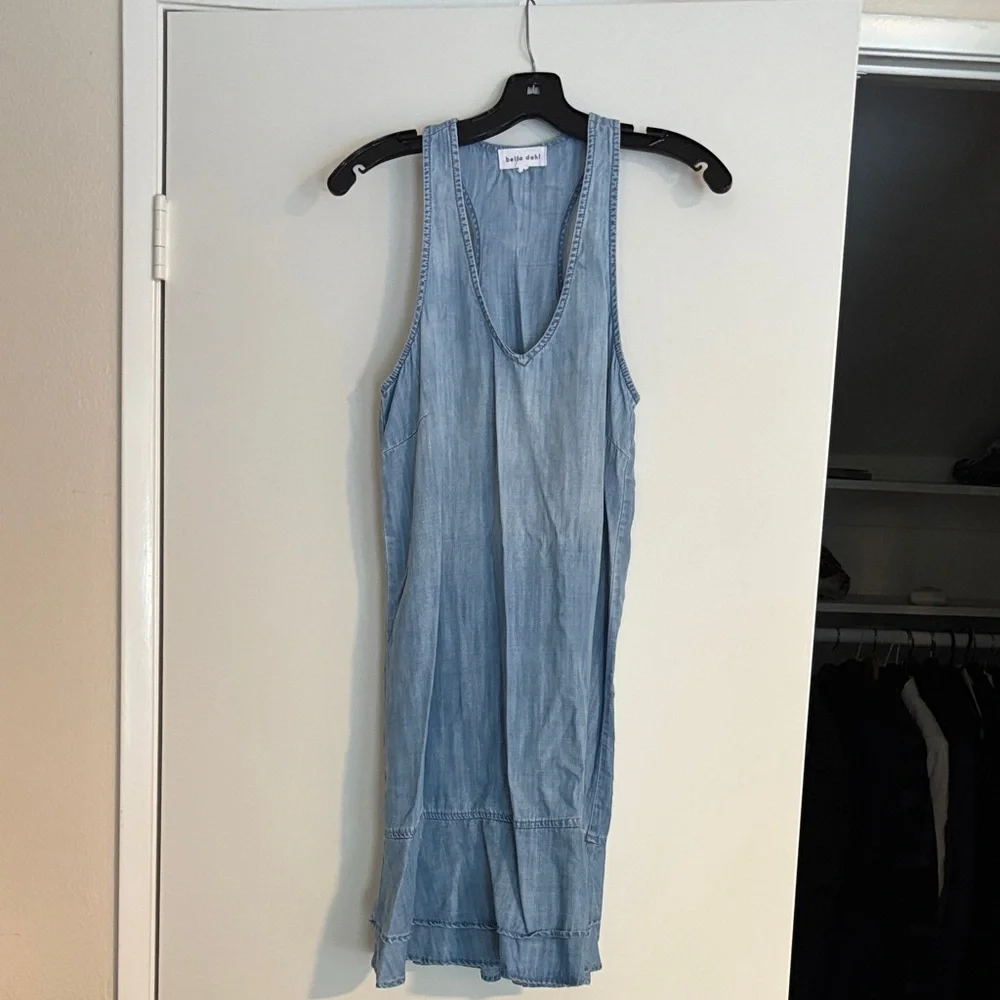 Bella Dahl Light Blue Sleeveless Denim Dress - like new size small - Picture 1 of 7
